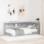 vidaXL Tăblie de depozitare cu raft sonoma gri 80 cm Lemn compozit vidaXL Tăblie de depozitare cu raft sonoma gri 80 cm Lemn compozit