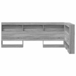 vidaXL Tăblie de depozitare cu raft sonoma gri 80 cm Lemn compozit vidaXL Tăblie de depozitare cu raft sonoma gri 80 cm Lemn compozit