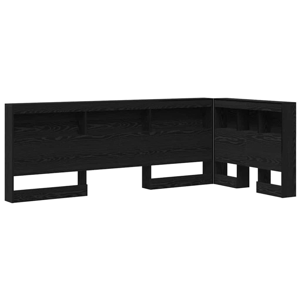 vidaXL Tăblie de depozitare cu raft Stejar negru 90 cm Lemn compozit