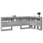 vidaXL Tăblie de depozitare cu raft sonoma gri 90 cm Lemn compozit vidaXL Tăblie de depozitare cu raft sonoma gri 90 cm Lemn compozit