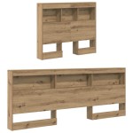 vidaXL Tăblie de depozitare stejar artizanal 90 cm Lemn compozit vidaXL Tăblie de depozitare stejar artizanal 90 cm Lemn compozit