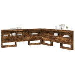 vidaXL Tăblie de depozitare Stejar fumuriu 200 cm Lemn compozit