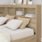 vidaXL Tăblie de depozitare cu raft Stejar Sonoma 120 cm Lemn compozit