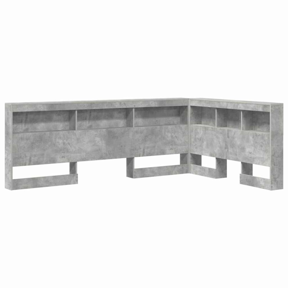 vidaXL Tăblie de depozitare cu raft Gri beton 120 cm Lemn compozit