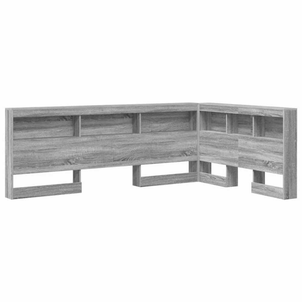 vidaXL Tăblie de depozitare cu raft sonoma gri 120 cm Lemn compozit