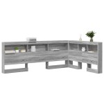 vidaXL Tăblie de depozitare cu raft sonoma gri 120 cm Lemn compozit vidaXL Tăblie de depozitare cu raft sonoma gri 120 cm Lemn compozit
