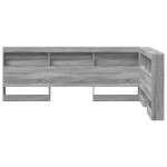 vidaXL Tăblie de depozitare cu raft sonoma gri 120 cm Lemn compozit vidaXL Tăblie de depozitare cu raft sonoma gri 120 cm Lemn compozit
