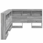vidaXL Tăblie de depozitare cu raft sonoma gri 120 cm Lemn compozit vidaXL Tăblie de depozitare cu raft sonoma gri 120 cm Lemn compozit