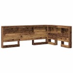 vidaXL Tăblie de depozitare cu raft Lemn vechi 120 cm Lemn compozit vidaXL Tăblie de depozitare cu raft Lemn vechi 120 cm Lemn compozit