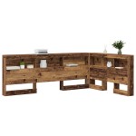 vidaXL Tăblie de depozitare cu raft Lemn vechi 120 cm Lemn compozit vidaXL Tăblie de depozitare cu raft Lemn vechi 120 cm Lemn compozit