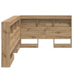 vidaXL Tăblie de depozitare stejar artizanal 120 cm Lemn compozit vidaXL Tăblie de depozitare stejar artizanal 120 cm Lemn compozit