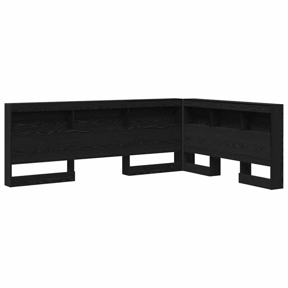 vidaXL Tăblie de depozitare cu raft Stejar negru 140 cm Lemn compozit
