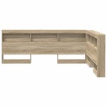 vidaXL Tăblie de depozitare cu raft Stejar sonoma 160 cm Lemn compozit vidaXL Tăblie de depozitare cu raft Stejar sonoma 160 cm Lemn compozit