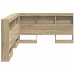 vidaXL Tăblie de depozitare cu raft Stejar sonoma 160 cm Lemn compozit vidaXL Tăblie de depozitare cu raft Stejar sonoma 160 cm Lemn compozit