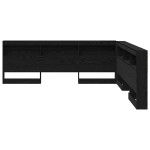 vidaXL Tăblie de depozitare cu raft Stejar negru 180 cm Lemn compozit vidaXL Tăblie de depozitare cu raft Stejar negru 180 cm Lemn compozit
