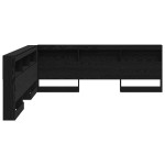 vidaXL Tăblie de depozitare cu raft Stejar negru 180 cm Lemn compozit vidaXL Tăblie de depozitare cu raft Stejar negru 180 cm Lemn compozit