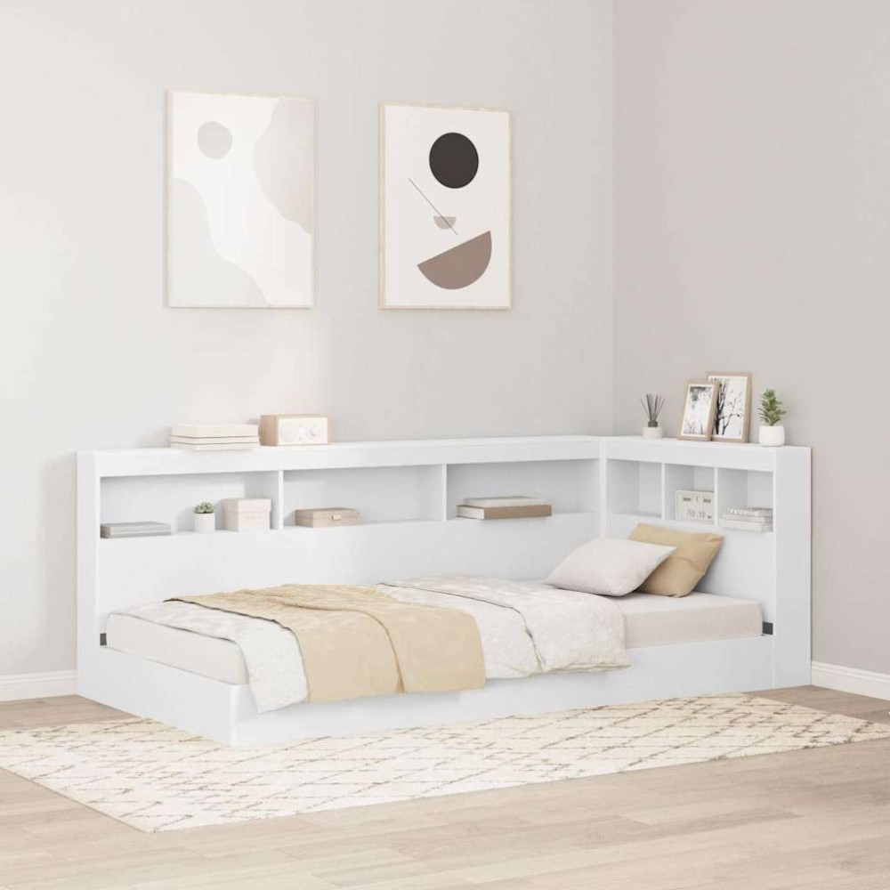 vidaXL Tăblie de depozitare cu raft Alb 90 cm Lemn compozit