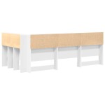 vidaXL Tăblie de depozitare cu raft Alb 90 cm Lemn compozit vidaXL Tăblie de depozitare cu raft Alb 90 cm Lemn compozit