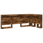 vidaXL Tăblie de depozitare cu raft Stejar fumuriu 90 cm Lemn compozit