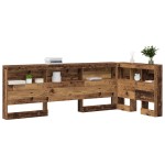 vidaXL Tăblie de depozitare cu raft Lemn vechi 90 cm Lemn compozit vidaXL Tăblie de depozitare cu raft Lemn vechi 90 cm Lemn compozit