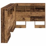 vidaXL Tăblie de depozitare cu raft Lemn vechi 90 cm Lemn compozit vidaXL Tăblie de depozitare cu raft Lemn vechi 90 cm Lemn compozit