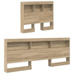 vidaXL Tăblie de depozitare cu raft Stejar sonoma 75 cm Lemn compozit vidaXL Tăblie de depozitare cu raft Stejar sonoma 75 cm Lemn compozit