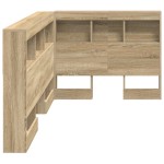vidaXL Tăblie de depozitare cu raft Stejar sonoma 75 cm Lemn compozit vidaXL Tăblie de depozitare cu raft Stejar sonoma 75 cm Lemn compozit