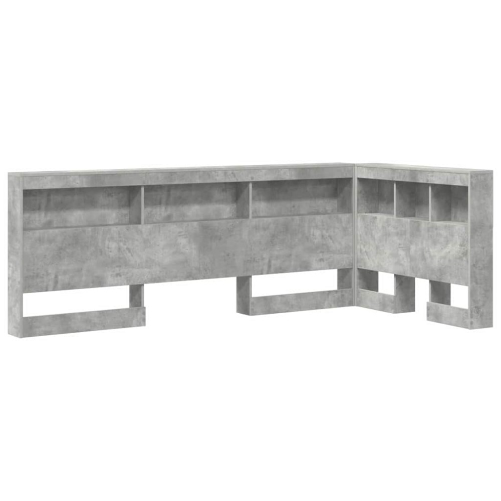 vidaXL Tăblie de depozitare cu raft Gri beton 75 cm Lemn compozit