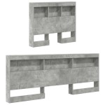 vidaXL Tăblie de depozitare cu raft Gri beton 75 cm Lemn compozit vidaXL Tăblie de depozitare cu raft Gri beton 75 cm Lemn compozit