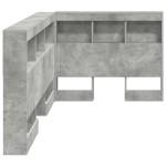 vidaXL Tăblie de depozitare cu raft Gri beton 75 cm Lemn compozit vidaXL Tăblie de depozitare cu raft Gri beton 75 cm Lemn compozit