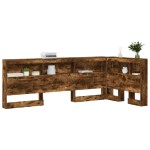 vidaXL Tăblie de depozitare cu raft Stejar afumat 75 cm Lemn compozit vidaXL Tăblie de depozitare cu raft Stejar afumat 75 cm Lemn compozit