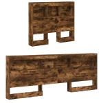 vidaXL Tăblie de depozitare cu raft Stejar afumat 75 cm Lemn compozit vidaXL Tăblie de depozitare cu raft Stejar afumat 75 cm Lemn compozit