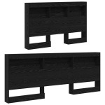 vidaXL Tăblie de depozitare cu raft Stejar Negru 120 cm Lemn compozit