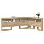 vidaXL Tăblie de depozitare cu raft Stejar sonoma 120 cm Lemn compozit vidaXL Tăblie de depozitare cu raft Stejar sonoma 120 cm Lemn compozit