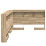 vidaXL Tăblie de depozitare cu raft Stejar sonoma 120 cm Lemn compozit vidaXL Tăblie de depozitare cu raft Stejar sonoma 120 cm Lemn compozit