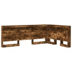 vidaXL Tăblie de depozitare cu raft Stejar afumat 120 cm Lemn compozit vidaXL Tăblie de depozitare cu raft Stejar afumat 120 cm Lemn compozit
