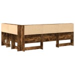 vidaXL Tăblie de depozitare cu raft Stejar afumat 120 cm Lemn compozit vidaXL Tăblie de depozitare cu raft Stejar afumat 120 cm Lemn compozit