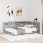 vidaXL Tăblie de depozitare cu raft sonoma gri 140 cm Lemn compozit vidaXL Tăblie de depozitare cu raft sonoma gri 140 cm Lemn compozit