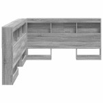 vidaXL Tăblie de depozitare cu raft sonoma gri 140 cm Lemn compozit vidaXL Tăblie de depozitare cu raft sonoma gri 140 cm Lemn compozit