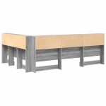 vidaXL Tăblie de depozitare cu raft sonoma gri 140 cm Lemn compozit vidaXL Tăblie de depozitare cu raft sonoma gri 140 cm Lemn compozit