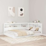 vidaXL Tăblie de depozitare cu raft Alb 135 cm Lemn compozit