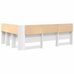 vidaXL Tăblie de depozitare cu raft Alb 135 cm Lemn compozit