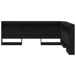 vidaXL Tăblie de depozitare cu raft Stejar negru 135 cm Lemn compozit vidaXL Tăblie de depozitare cu raft Stejar negru 135 cm Lemn compozit