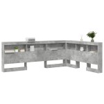 vidaXL Tăblie de depozitare cu raft Gri beton 135 cm Lemn compozit vidaXL Tăblie de depozitare cu raft Gri beton 135 cm Lemn compozit