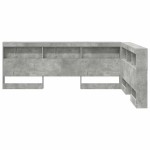 vidaXL Tăblie de depozitare cu raft Gri beton 135 cm Lemn compozit vidaXL Tăblie de depozitare cu raft Gri beton 135 cm Lemn compozit
