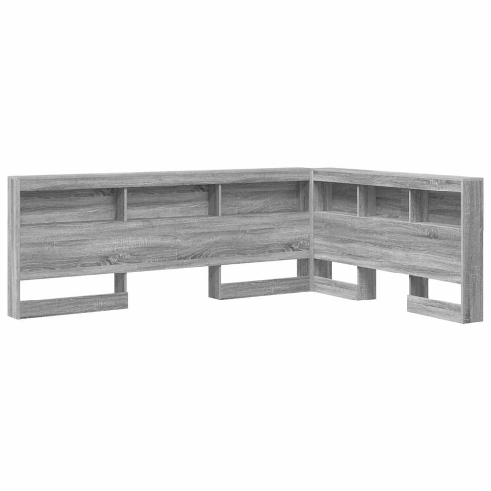 vidaXL Tăblie de depozitare cu raft sonoma gri 135 cm Lemn compozit