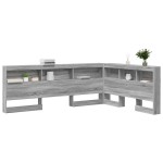 vidaXL Tăblie de depozitare cu raft sonoma gri 135 cm Lemn compozit vidaXL Tăblie de depozitare cu raft sonoma gri 135 cm Lemn compozit