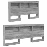 vidaXL Tăblie de depozitare cu raft sonoma gri 135 cm Lemn compozit vidaXL Tăblie de depozitare cu raft sonoma gri 135 cm Lemn compozit