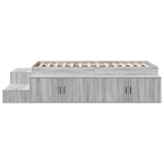 vidaXL Cadru de pat cu depozitare sonoma gri 244 x 127 x 53.5 cm