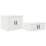 vidaXL Cadru de pat cu depozitare cu sertar Alb 244 x 127 x 53.5 cm